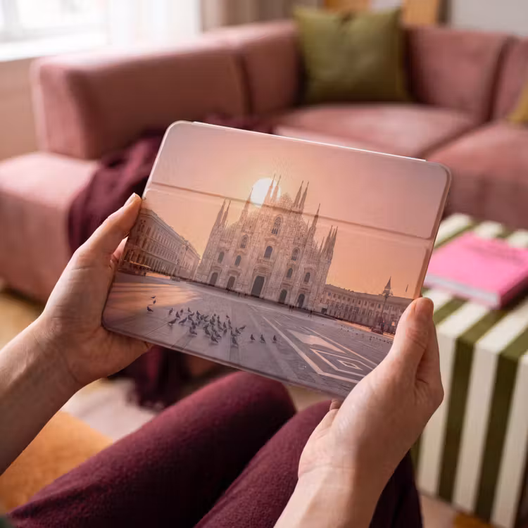 iPad hoes - Architectuur - Milaan - Plein - Zonsopgang - Oranje — 4