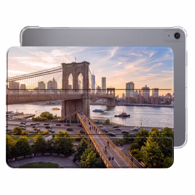 iPad hoes - Brug - Rivier - Stad - Zonsondergang - Architectuur — 1
