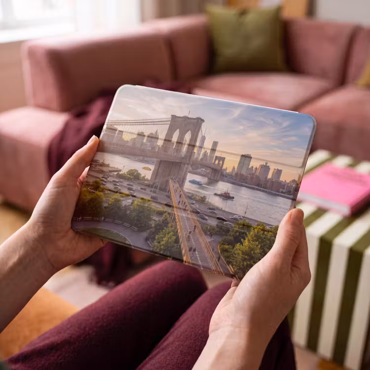 iPad hoes - Brug - Rivier - Stad - Zonsondergang - Architectuur — 4