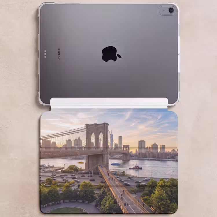 iPad hoes - Brug - Rivier - Stad - Zonsondergang - Architectuur — 6