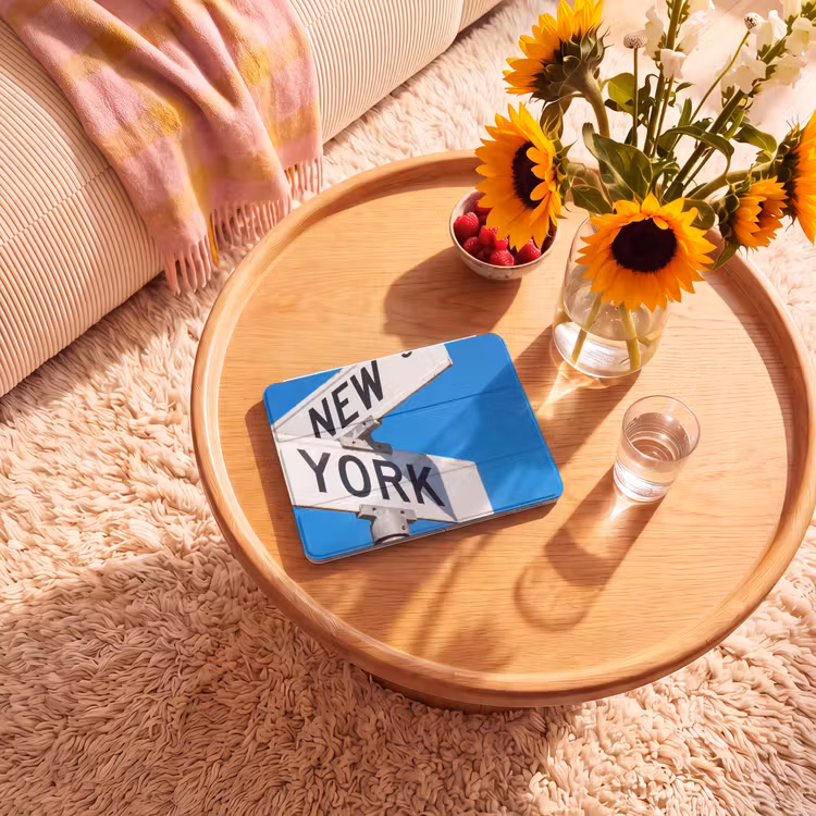 iPad hoes - New York - Straatbord - Stad - Urban - Blauw — 2