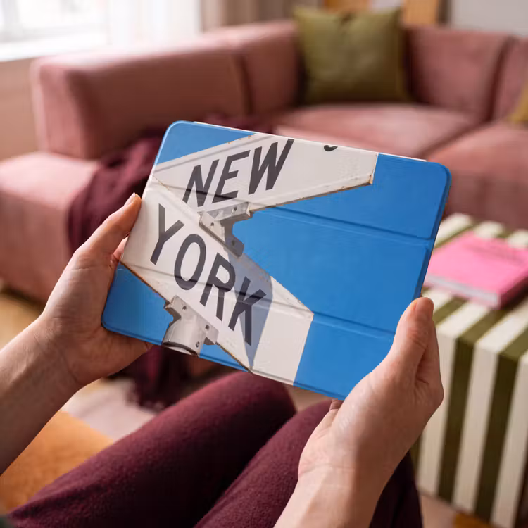 iPad hoes - New York - Straatbord - Stad - Urban - Blauw — 4