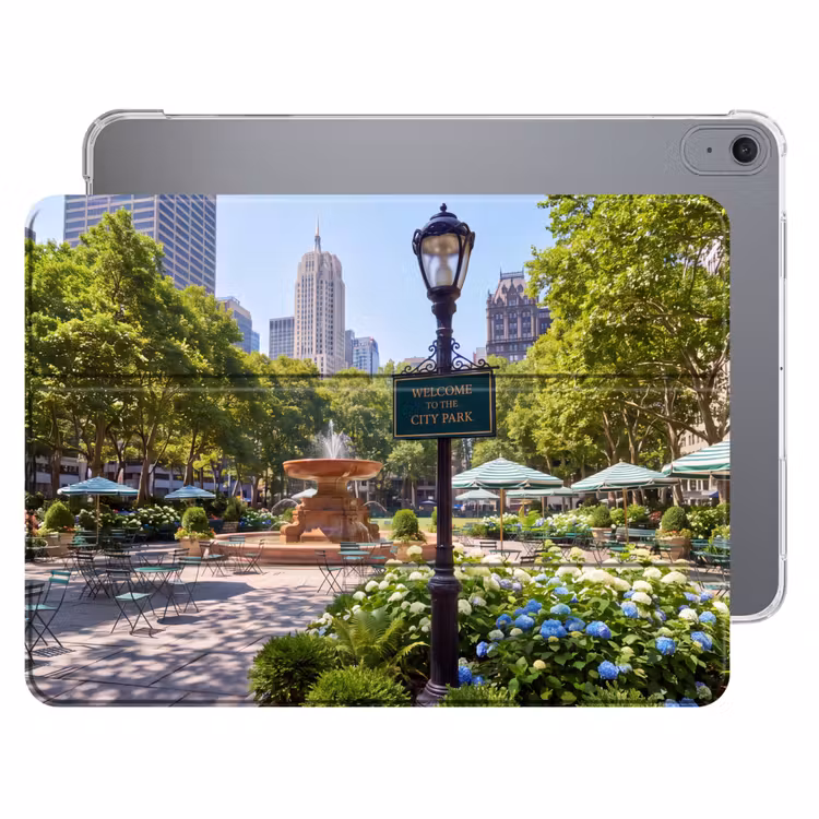 iPad hoes - Park - Fontein - Stad - Natuur — 1