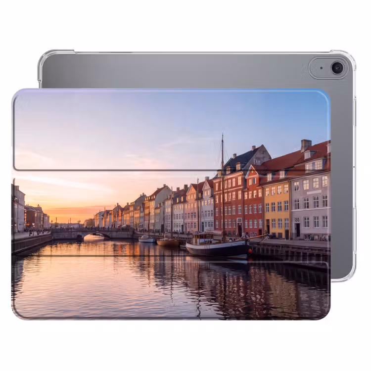iPad hoes - Stad - Gracht - Zonsondergang - Klassiek - Kleurrijk — 1