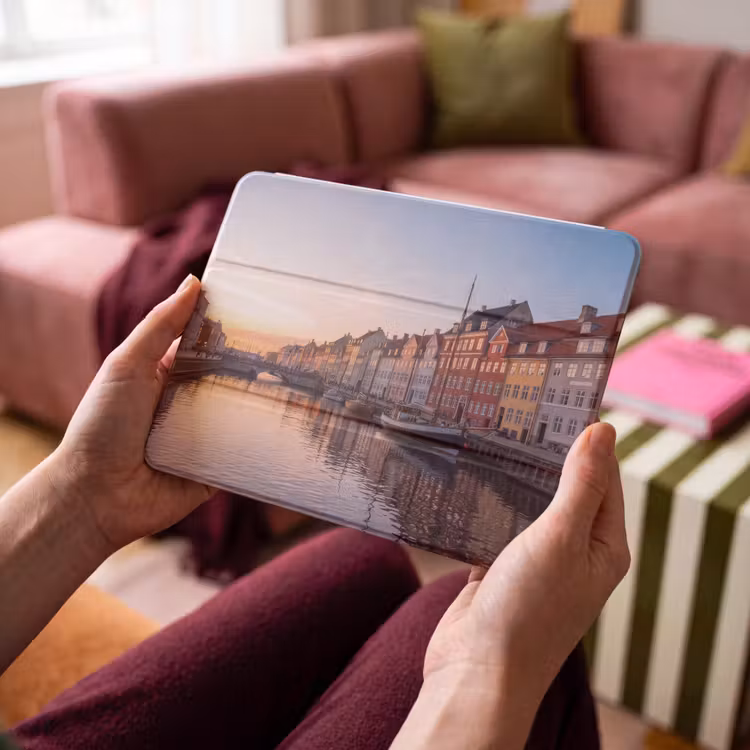 iPad hoes - Stad - Gracht - Zonsondergang - Klassiek - Kleurrijk — 4