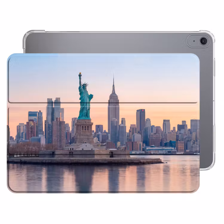 iPad hoes - Vrijheidsbeeld - New York - Zonsopgang - Stad - Architectuur — 1