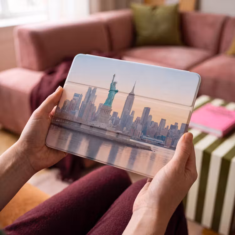 iPad hoes - Vrijheidsbeeld - New York - Zonsopgang - Stad - Architectuur — 4