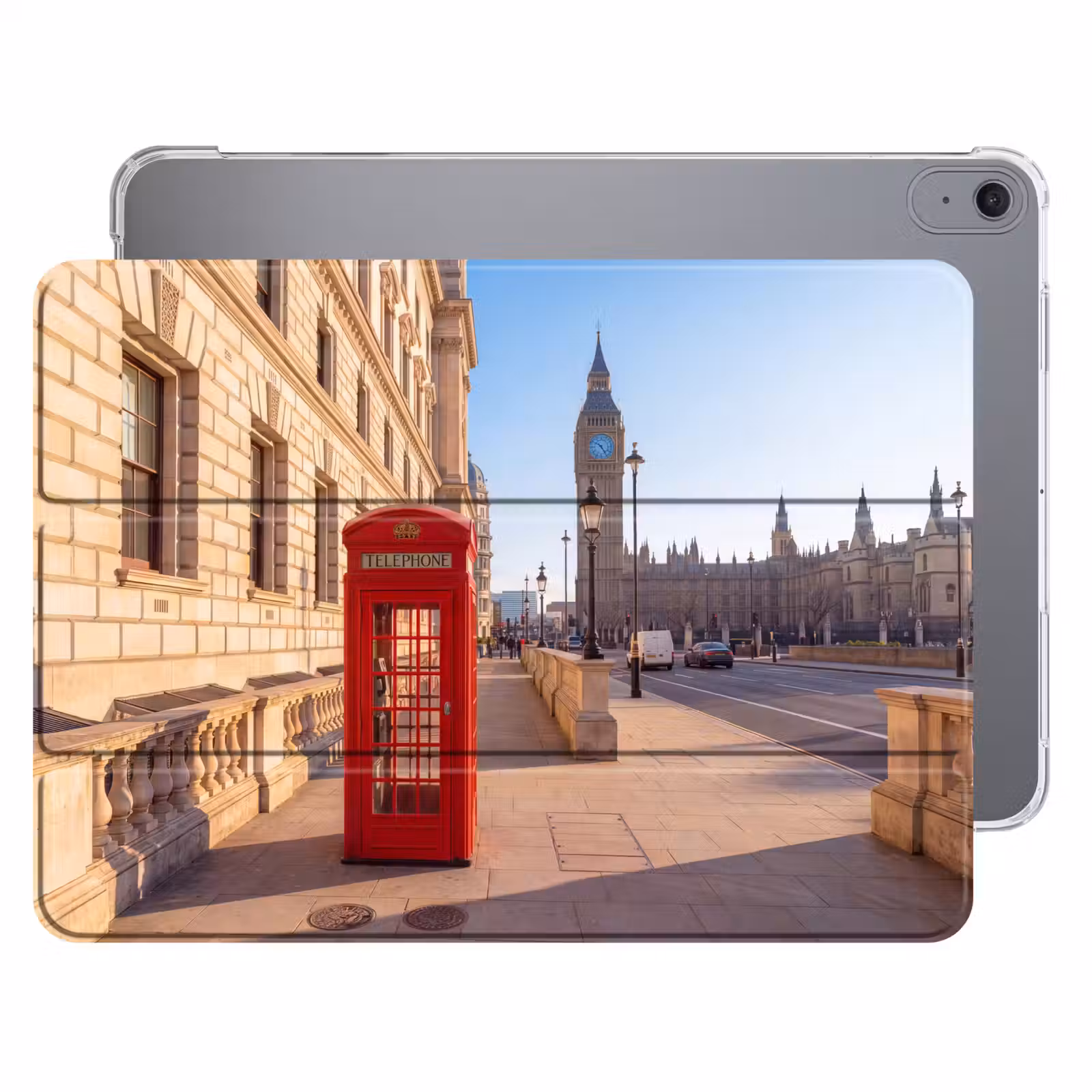 iPad hoes - Telefooncel - Rood - Londen - Stad - Architectuur — 1