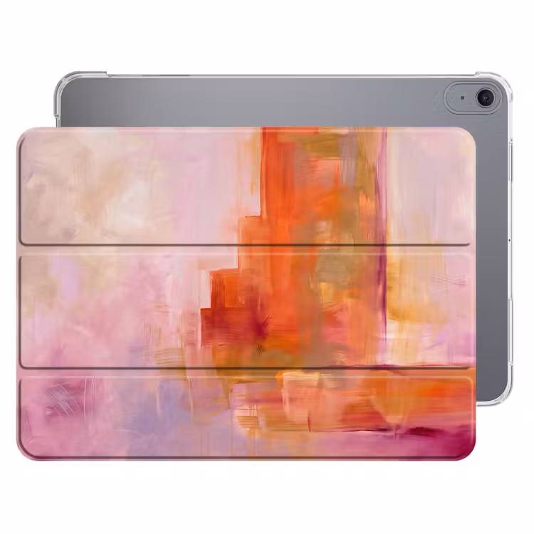 iPad hoes - Abstract - Borstelstreken - Kunst - Paars - Goud — 1