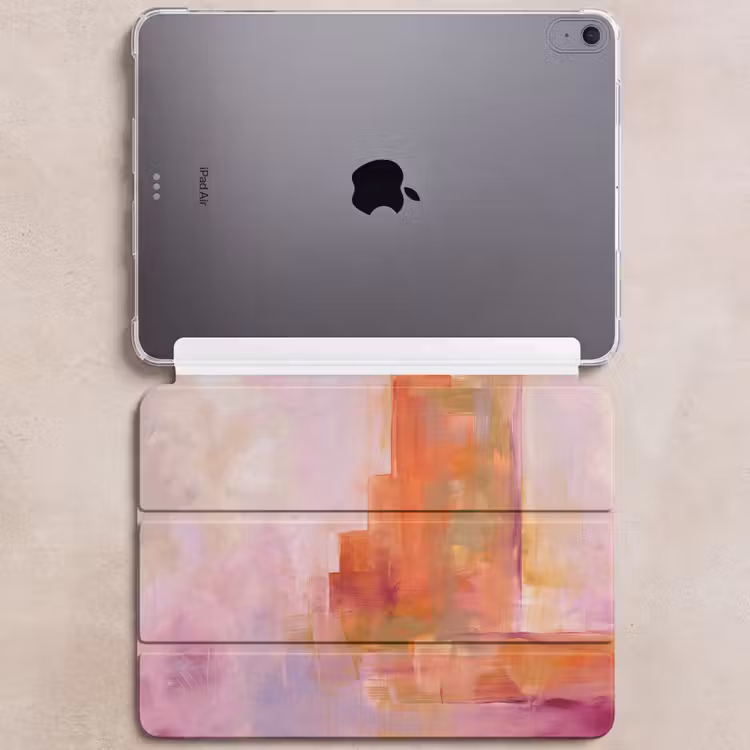 iPad hoes - Abstract - Borstelstreken - Kunst - Paars - Goud — 6
