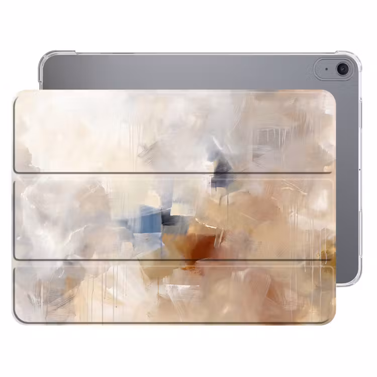 iPad hoes - Abstract - Borstelstreken - Modern - Beige - Kunst — 1