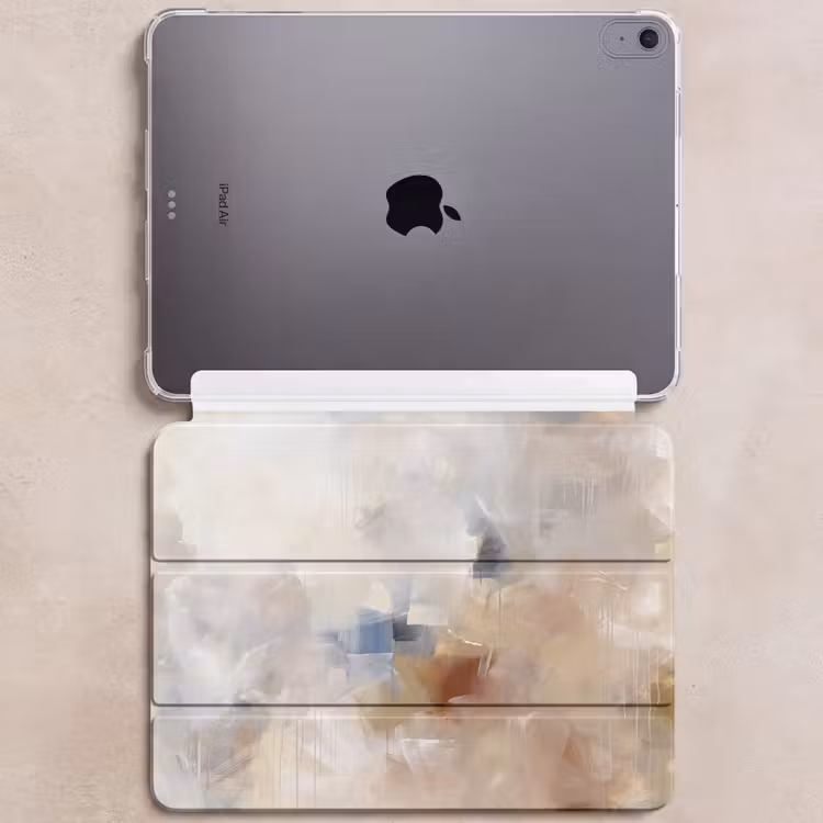 iPad hoes - Abstract - Borstelstreken - Modern - Beige - Kunst — 6