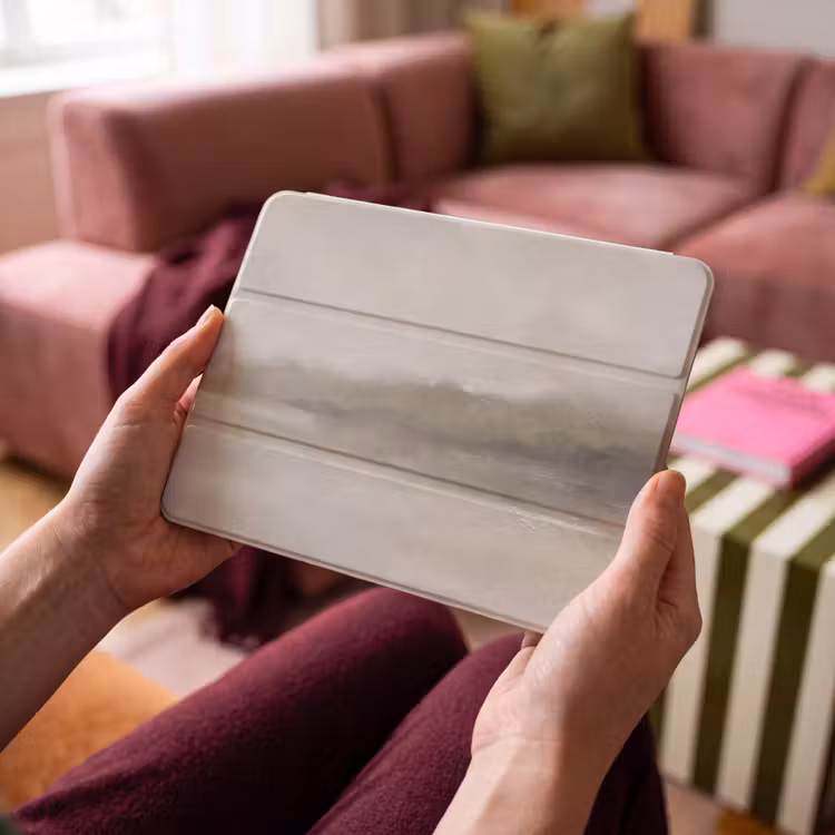 iPad hoes - Abstract - Landschap - Nevel - Modern - Grijs — 4