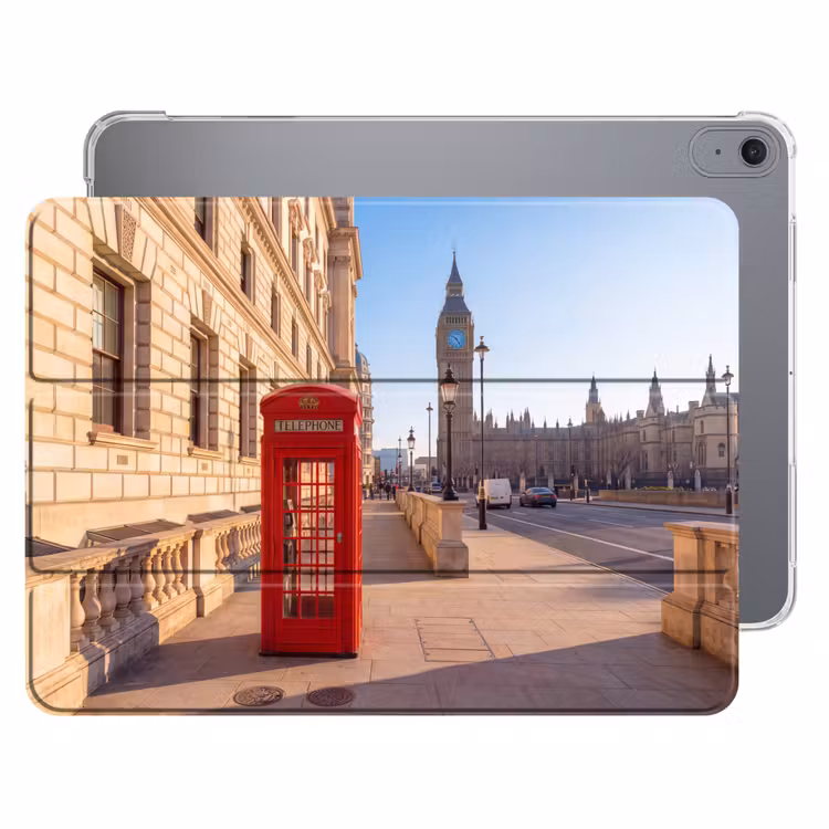 iPad hoes - Telefooncel - Rood - Londen - Stad - Architectuur — 1