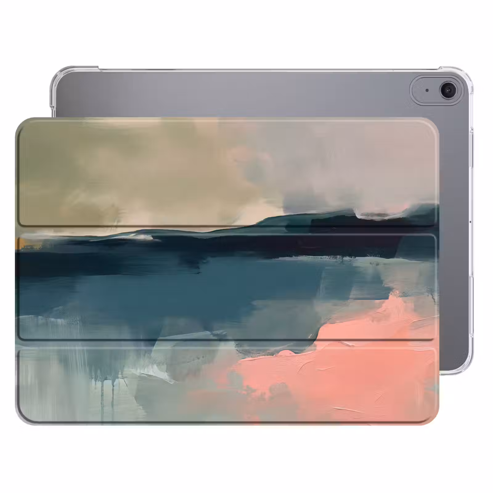 iPad hoes - Abstract - Landschap - Kunst - Modern - Groen - Blauw — 1