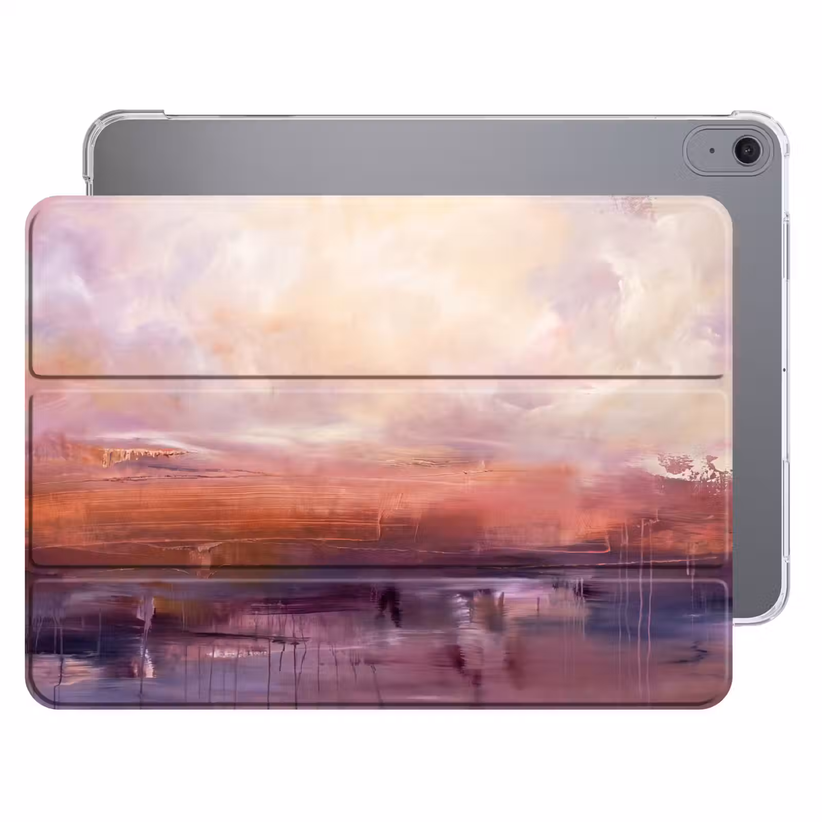 iPad hoes - Abstract - Landschap - Modern - Paars - Oranje — 1