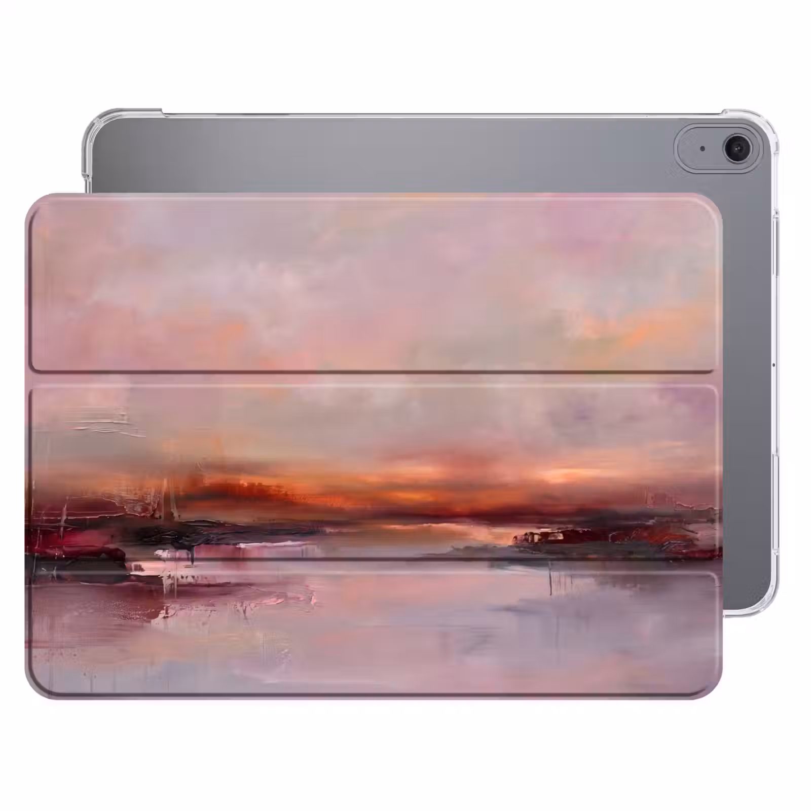 iPad hoes - Landschap - Zonsondergang - Abstract - Modern - Roze — 1