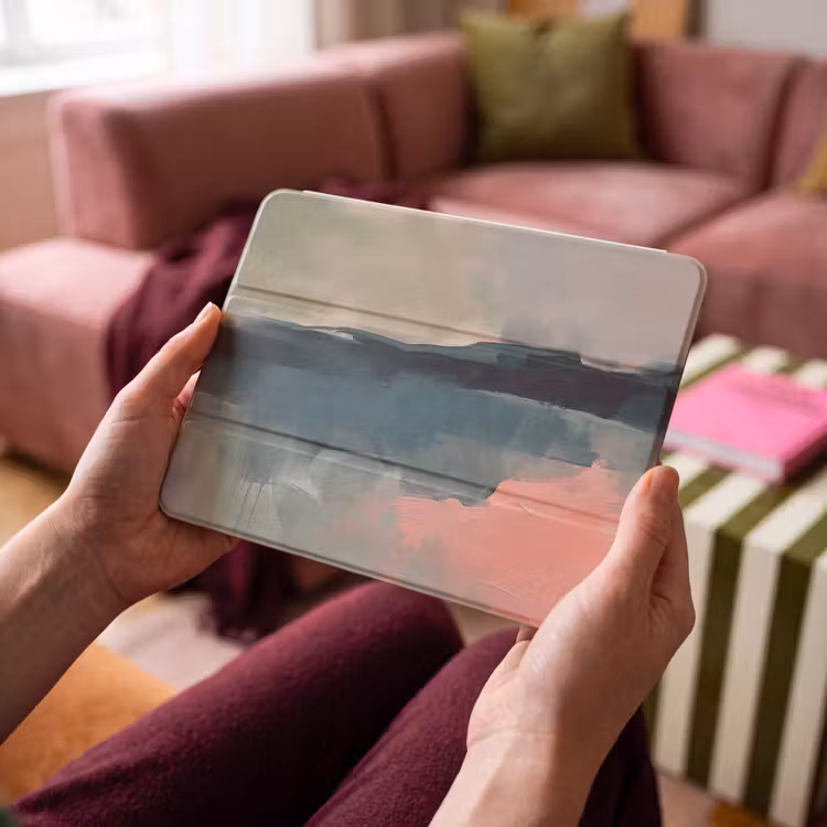 iPad hoes - Abstract - Landschap - Kunst - Modern - Groen - Blauw — 4