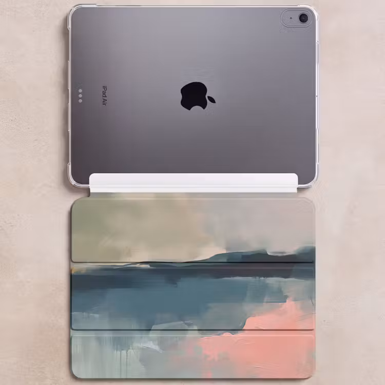 iPad hoes - Abstract - Landschap - Kunst - Modern - Groen - Blauw — 6