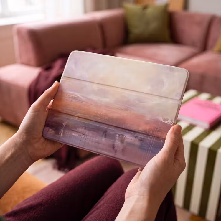 iPad hoes - Abstract - Landschap - Modern - Paars - Oranje — 4