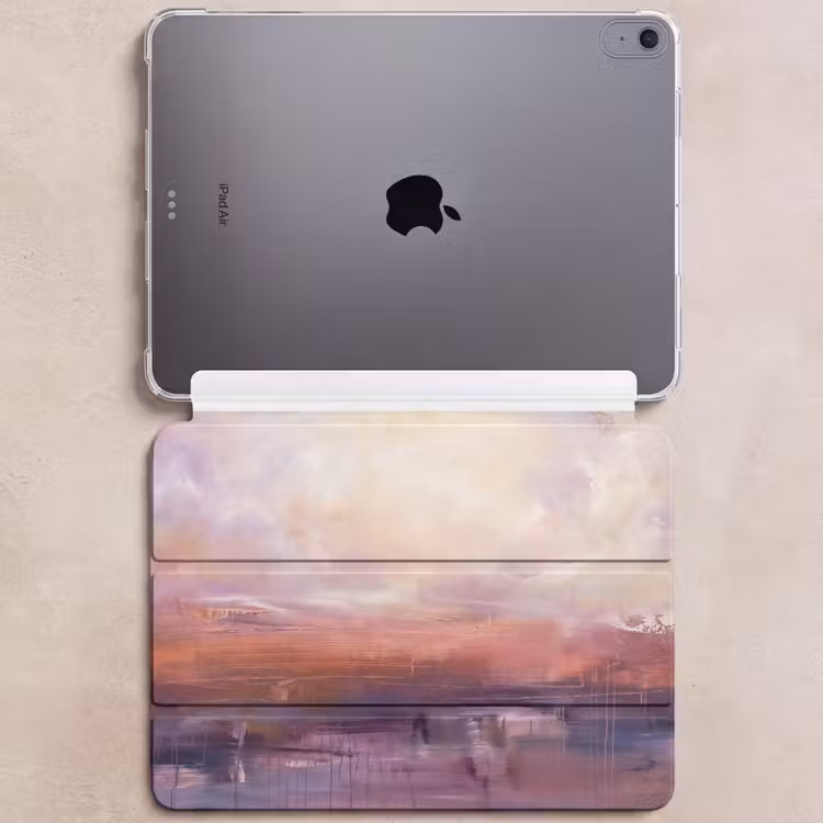 iPad hoes - Abstract - Landschap - Modern - Paars - Oranje — 6
