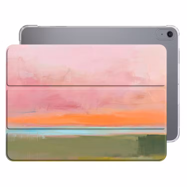 iPad hoes - Abstract - Landschap - Modern - Roze - Oranje — 1