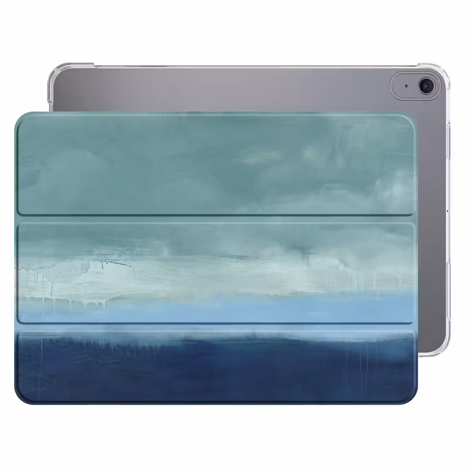 iPad hoes - Abstract - Lagen - Rust - Modern - Blauw — 1