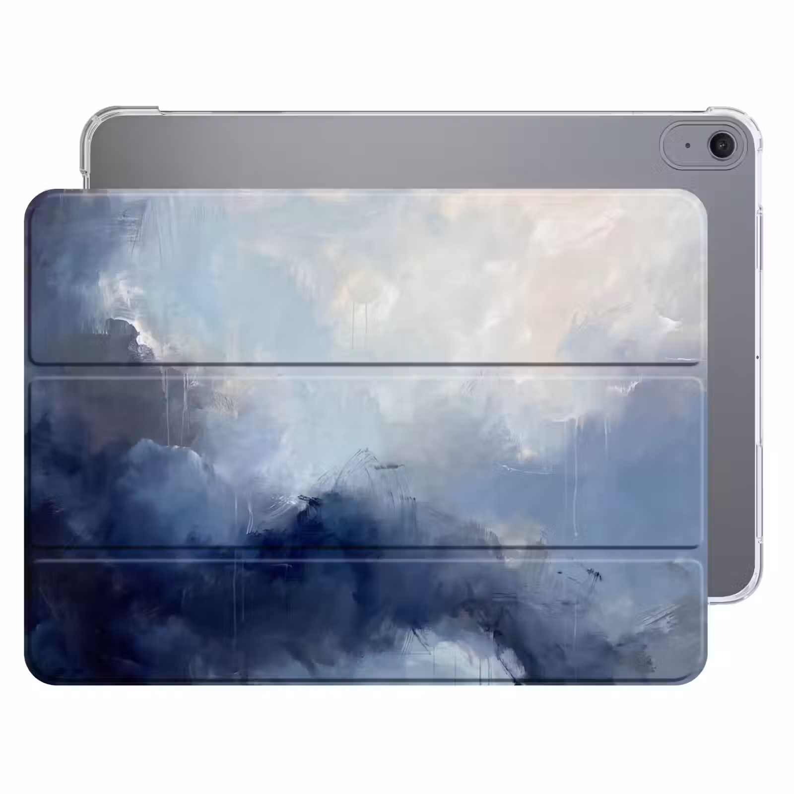 iPad hoes - Abstract - Wolken - Modern - Blauw - Kunst — 1