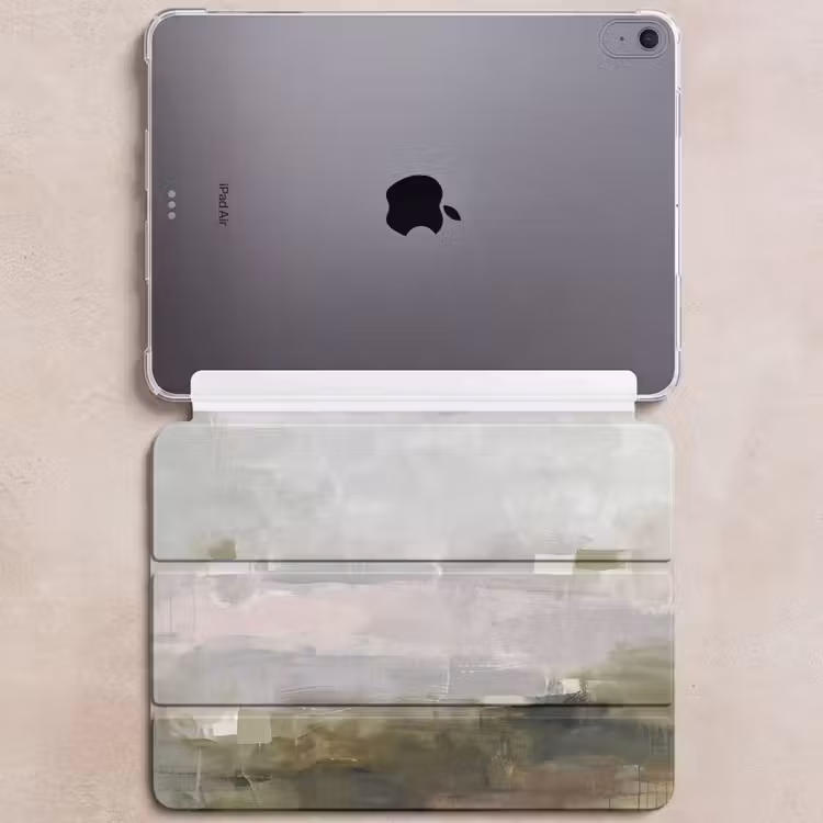 iPad hoes - Abstract - Gelaagd - Kunst - Modern - Grijs-Groen — 6