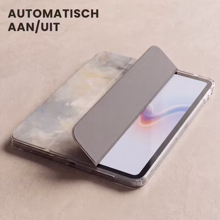 iPad hoes - Abstract - Wolken - Sfeervol - Beige - Grijs — 5