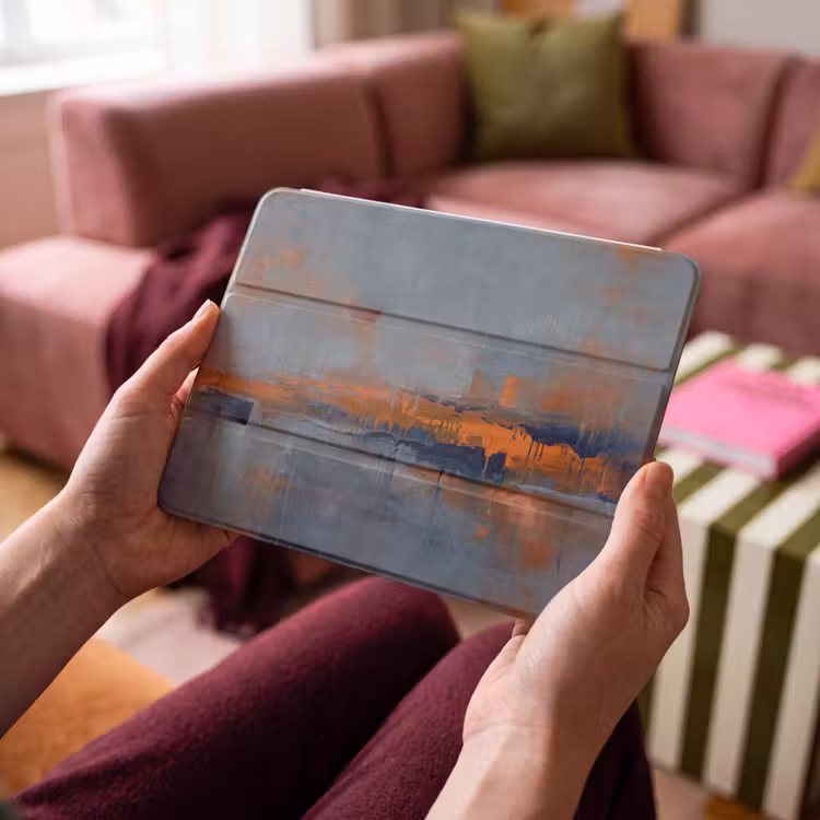 iPad hoes - Abstract - Kleuren - Modern - Oranje - Grijs — 4