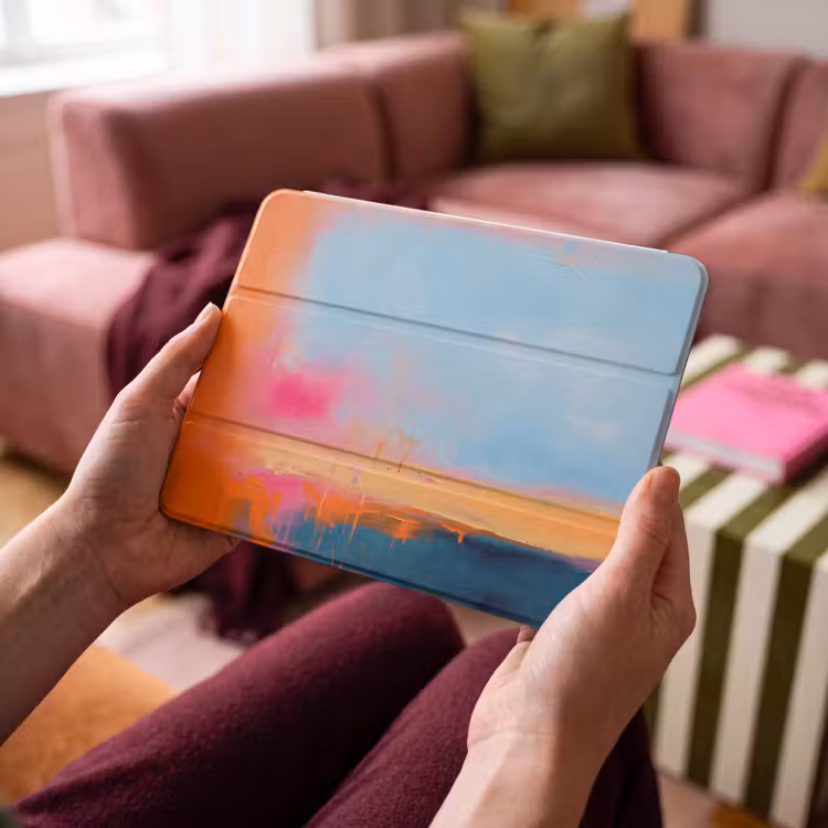 iPad hoes - Abstract - Kleurvlakken - Modern - Oranje - Blauw — 4