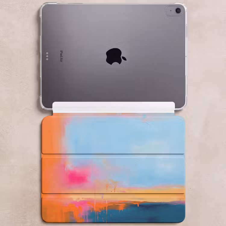 iPad hoes - Abstract - Kleurvlakken - Modern - Oranje - Blauw — 6