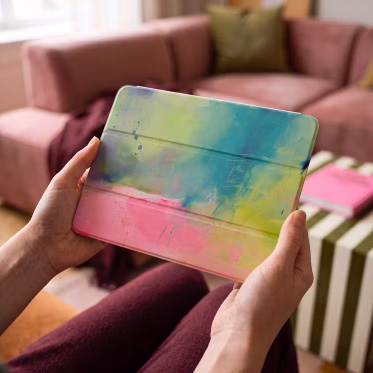 iPad hoes - Abstract - Kleuren - Modern - Groen - Roze — 4