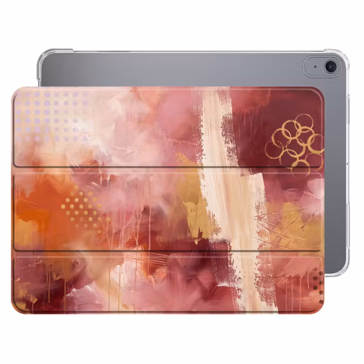 iPad hoes - Abstract - Rood - Goud - Modern - Kunst — 1