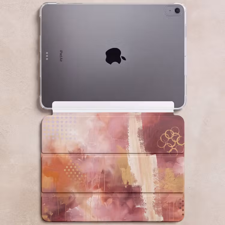 iPad hoes - Abstract - Rood - Goud - Modern - Kunst — 6