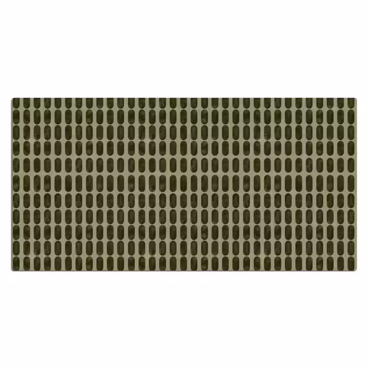 Bureau onderlegger - Ovalen Patroon Olijfgroen — 2