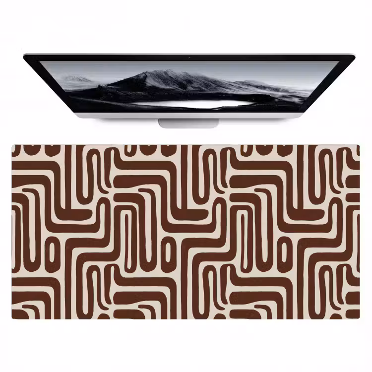 Bureau onderlegger - Abstracte Lijnen Bruin