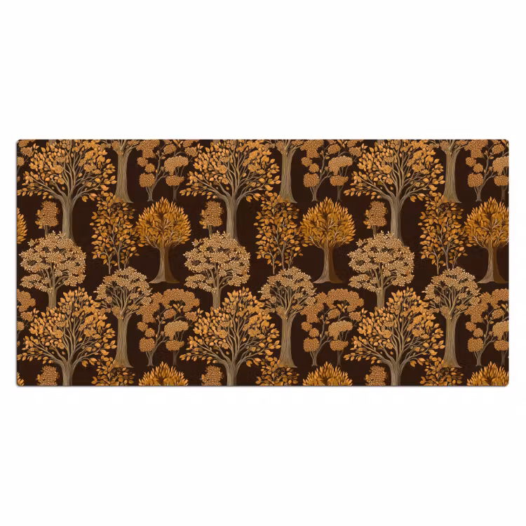 Bureau onderlegger - Bomen Patroon Herfst Bruin — 2