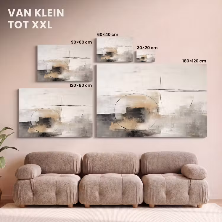 Canvas schilderij - Kunst - Abstract - Grijs - Industrieel — 8