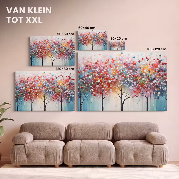 Canvas schilderij - Kunst - Bomen - Natuur - Acryl — 8