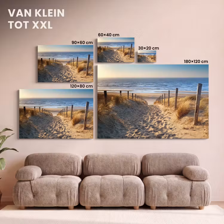 Canvas schilderij - Strand - Zee - Nederland - Duinen - Zon — 8