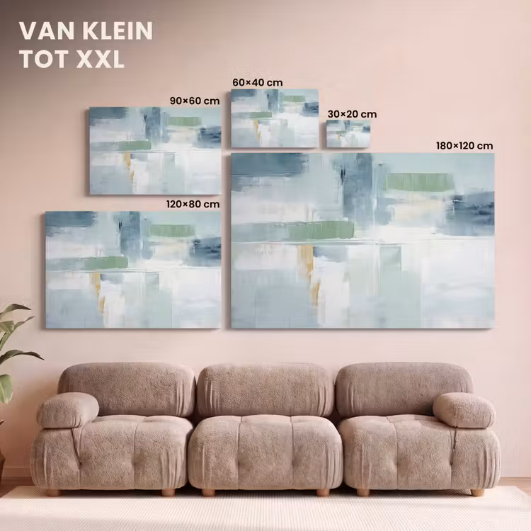 Canvas schilderij - Verf - Moderne kunst - Abstract - Grijs — 8