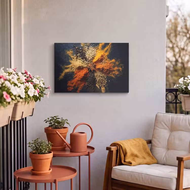 Buiten canvas - Specerijen - Explosie - Oranje — 3
