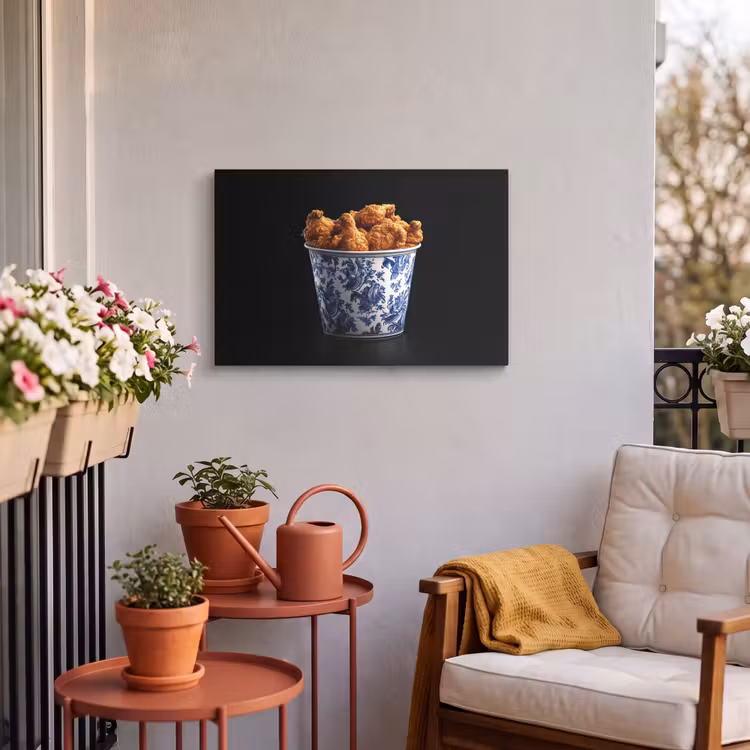 Buiten canvas - Kip - Bucket - Delfts blauw - Lekker — 3