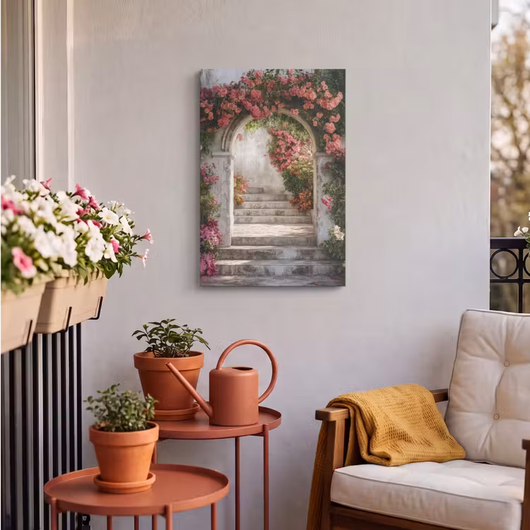 Buiten canvas - Doorkijk - Rozen - Vintage - Poort — 3