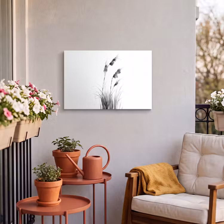 Buiten canvas - Minimalistisch - Stelen - Wit — 3
