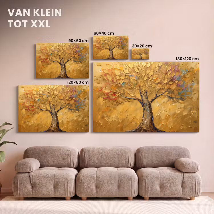 Canvas schilderij - Goud - Boom - Abstract - Modern — 8