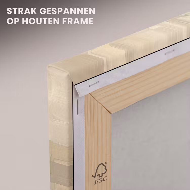 Canvas schilderij - Beige - Abstract - Boom - Goud — 7