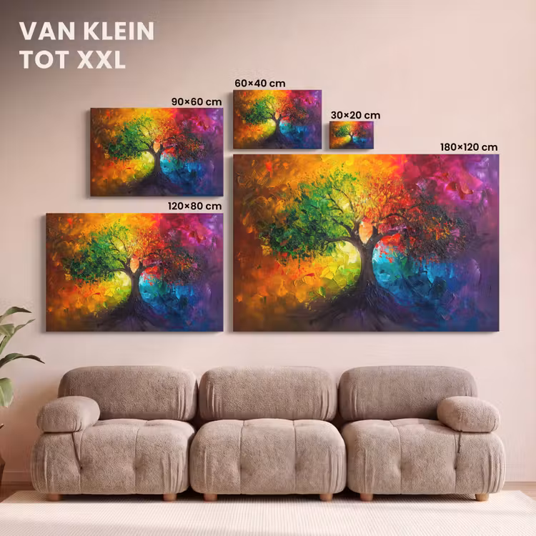 Canvas schilderij - Boom - Kleurrijk - Modern - Abstract — 8